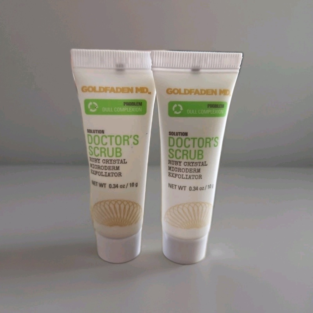 2X New Goldfaden MD Doctor's Scrub Ruby Crystal Microderm Exfoliator 0.34oz/10g